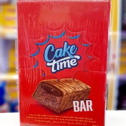 كيك تايم بار  بالكاكاو (كيك الكاكاو مع صوص الكاكاوومغطى بطعم الشوكولاتة) 24 قطعة * 35 جرام